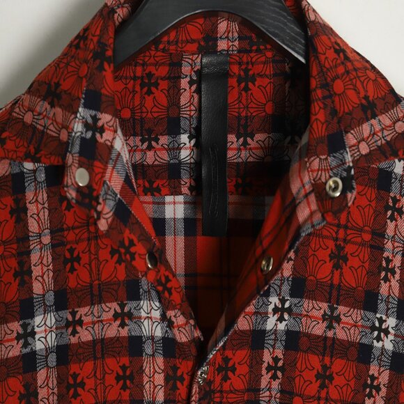 Chrome Hearts All-Over Logo Plaid Shirt - Picture 7 of 10